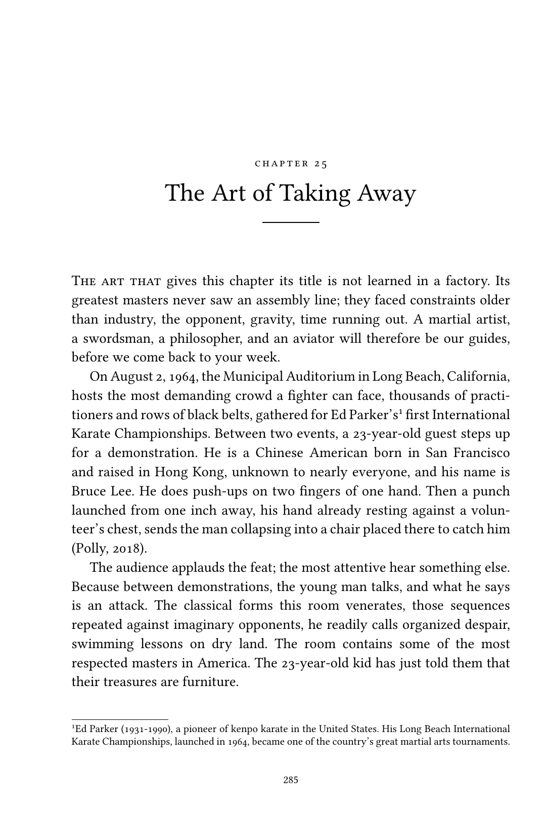 Chapter 25, The Art of Taking Away, page 285