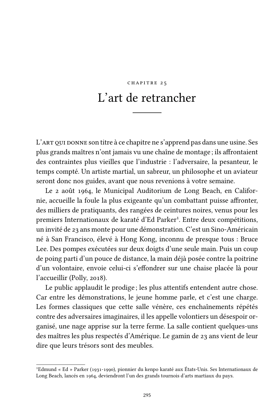 Chapitre 25, L’art de retrancher, page 295