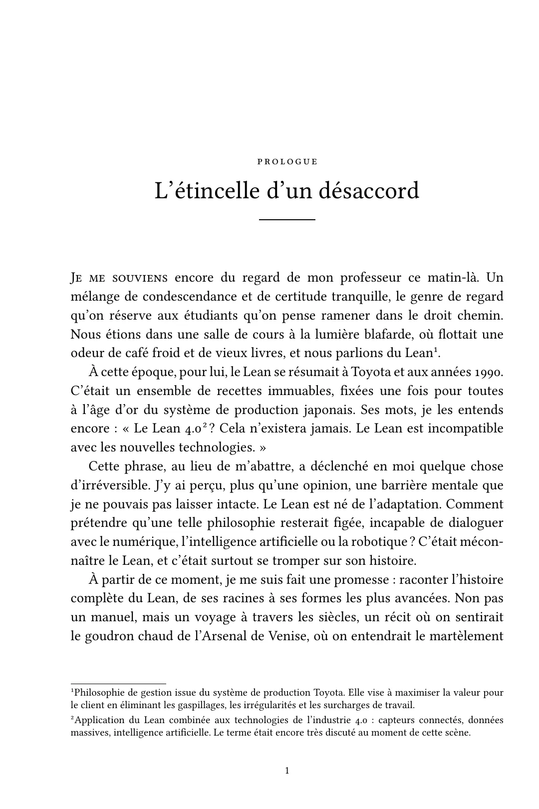 Prologue, L’étincelle d’un désaccord, page 1