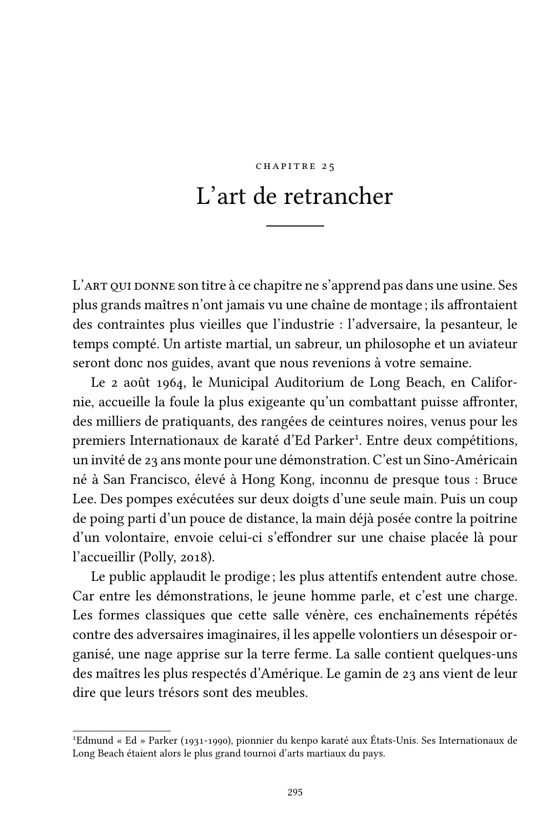 Chapitre 25, L’art de retrancher, page 295